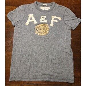 Vintage Abercrombie & Fitch Muscle T-Shirt Men's Medium Grey Y2k 90s